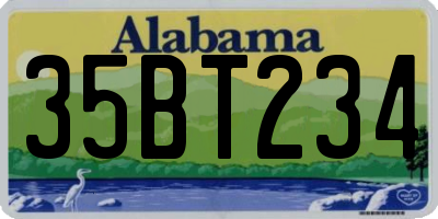 AL license plate 35BT234