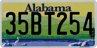AL license plate 35BT254