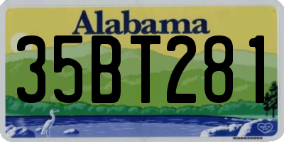 AL license plate 35BT281