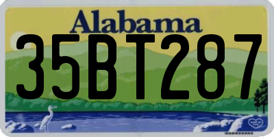 AL license plate 35BT287