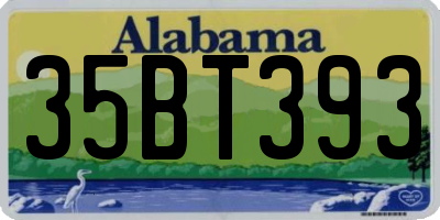 AL license plate 35BT393