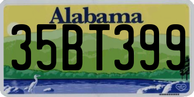 AL license plate 35BT399