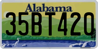 AL license plate 35BT420