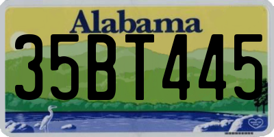 AL license plate 35BT445