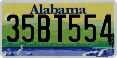 AL license plate 35BT554