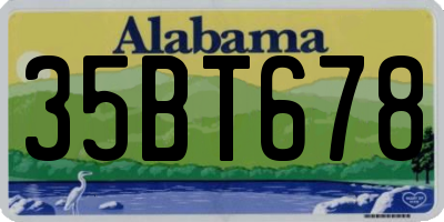 AL license plate 35BT678