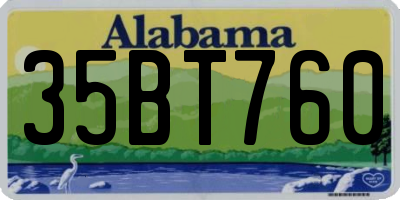 AL license plate 35BT760