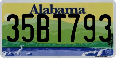 AL license plate 35BT793