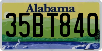 AL license plate 35BT840