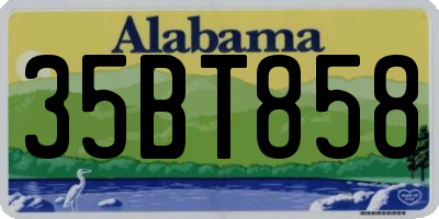 AL license plate 35BT858