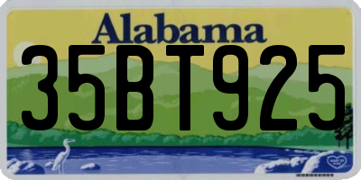 AL license plate 35BT925