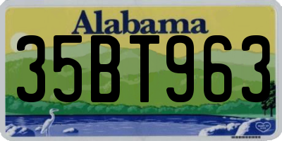 AL license plate 35BT963