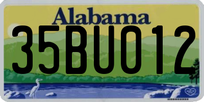 AL license plate 35BU012