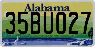 AL license plate 35BU027