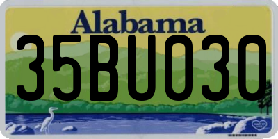AL license plate 35BU030