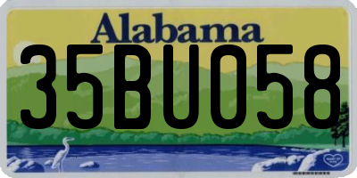 AL license plate 35BU058