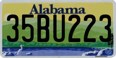 AL license plate 35BU223