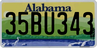AL license plate 35BU343