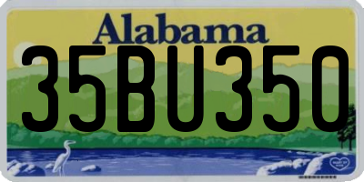 AL license plate 35BU350