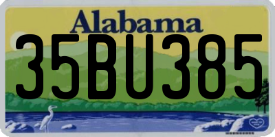 AL license plate 35BU385
