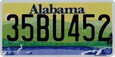 AL license plate 35BU452