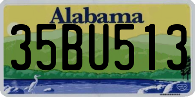 AL license plate 35BU513