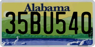 AL license plate 35BU540