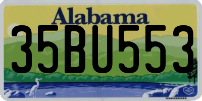 AL license plate 35BU553