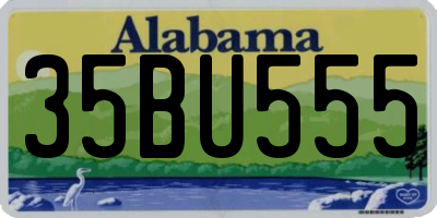 AL license plate 35BU555