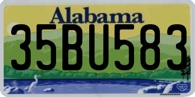 AL license plate 35BU583
