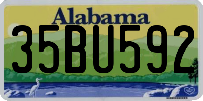 AL license plate 35BU592