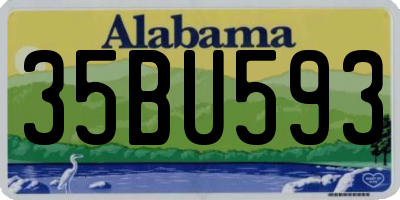 AL license plate 35BU593