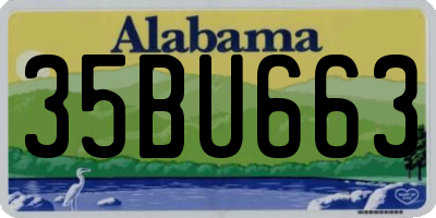 AL license plate 35BU663