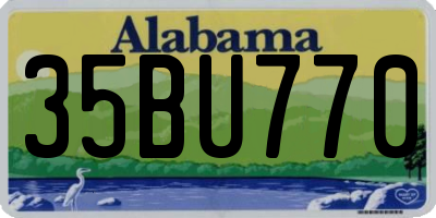AL license plate 35BU770
