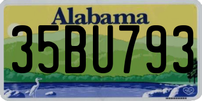 AL license plate 35BU793