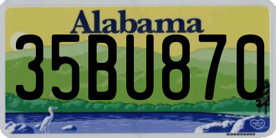 AL license plate 35BU870