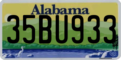 AL license plate 35BU933