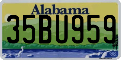 AL license plate 35BU959