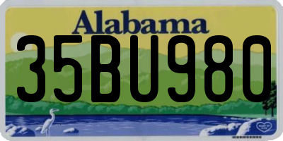 AL license plate 35BU980