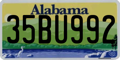 AL license plate 35BU992