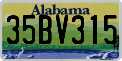 AL license plate 35BV315