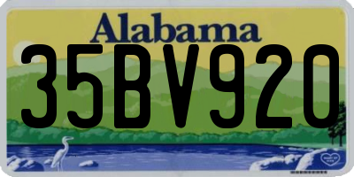 AL license plate 35BV920