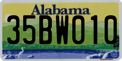 AL license plate 35BW010