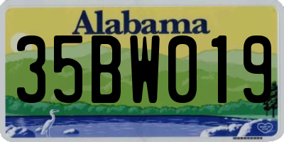 AL license plate 35BW019