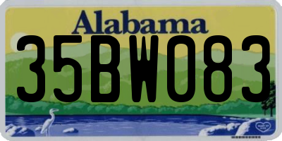 AL license plate 35BW083