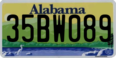 AL license plate 35BW089