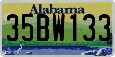 AL license plate 35BW133