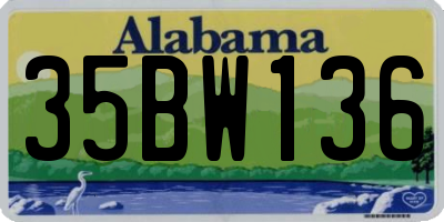 AL license plate 35BW136