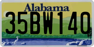 AL license plate 35BW140