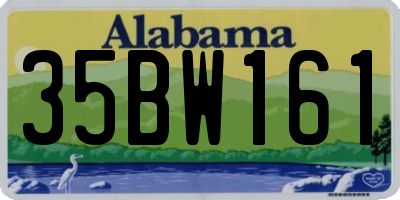 AL license plate 35BW161